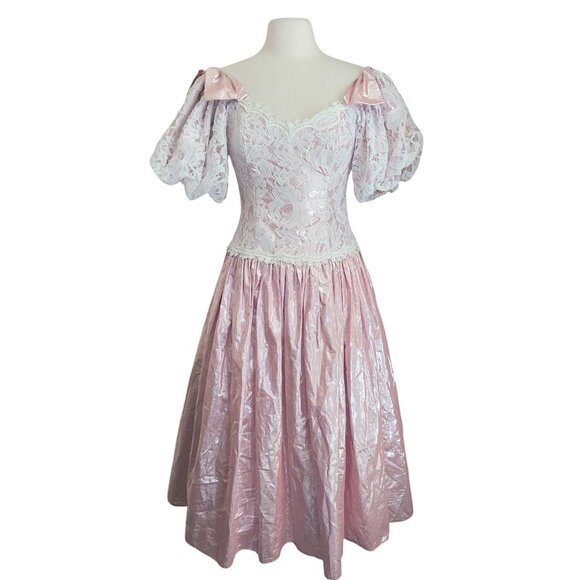Vintage Scott McClintock Lace Dress Small Southern Belle Wedding‎ Princess Prom - Picture 1 of 16